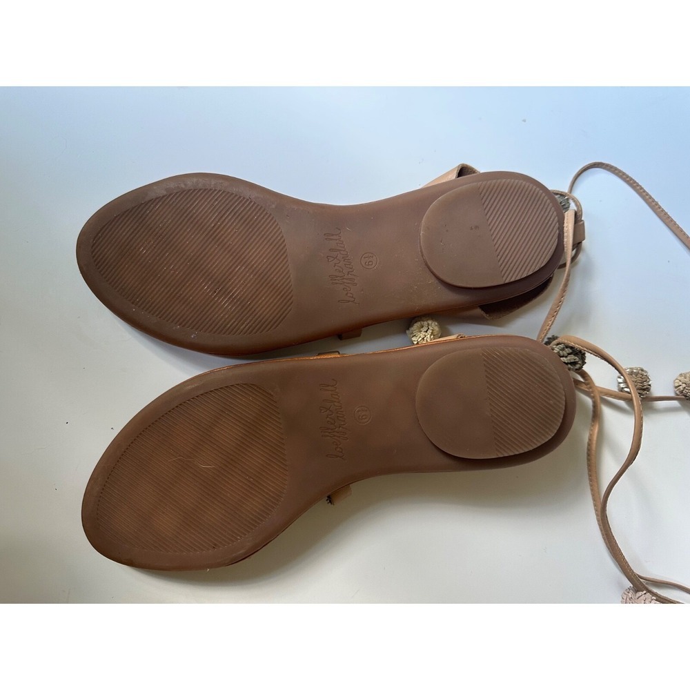 Loeffler Randal Saskis Pom Pom Lace Up Sandal Shoes Size 6.5 - Picture 5 of 5